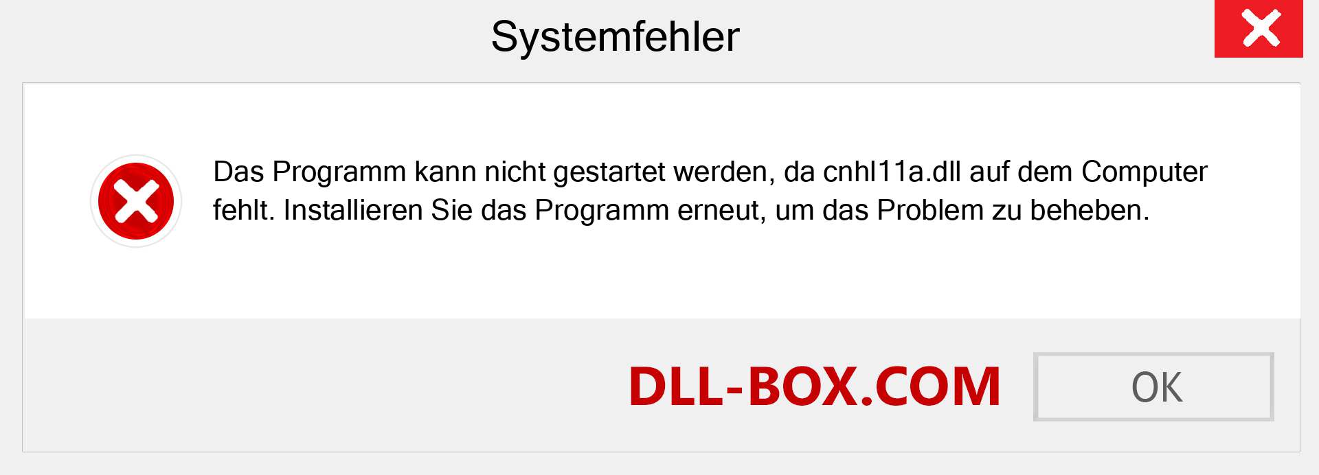 cnhl11a.dll-Datei fehlt?. Download für Windows 7, 8, 10 - Fix cnhl11a dll Missing Error unter Windows, Fotos, Bildern